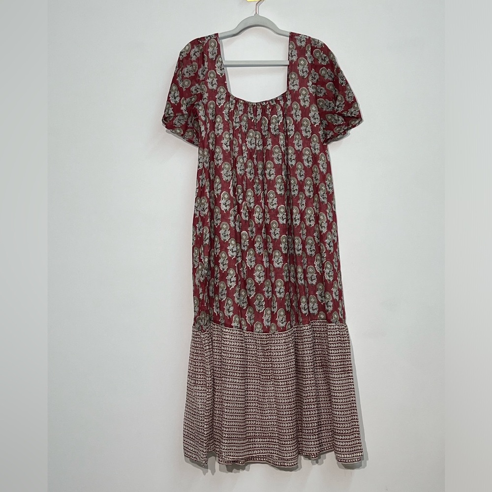 Victoria Dunn Clara the Label woman's dress, maxi, 19” PTP, 48” long.